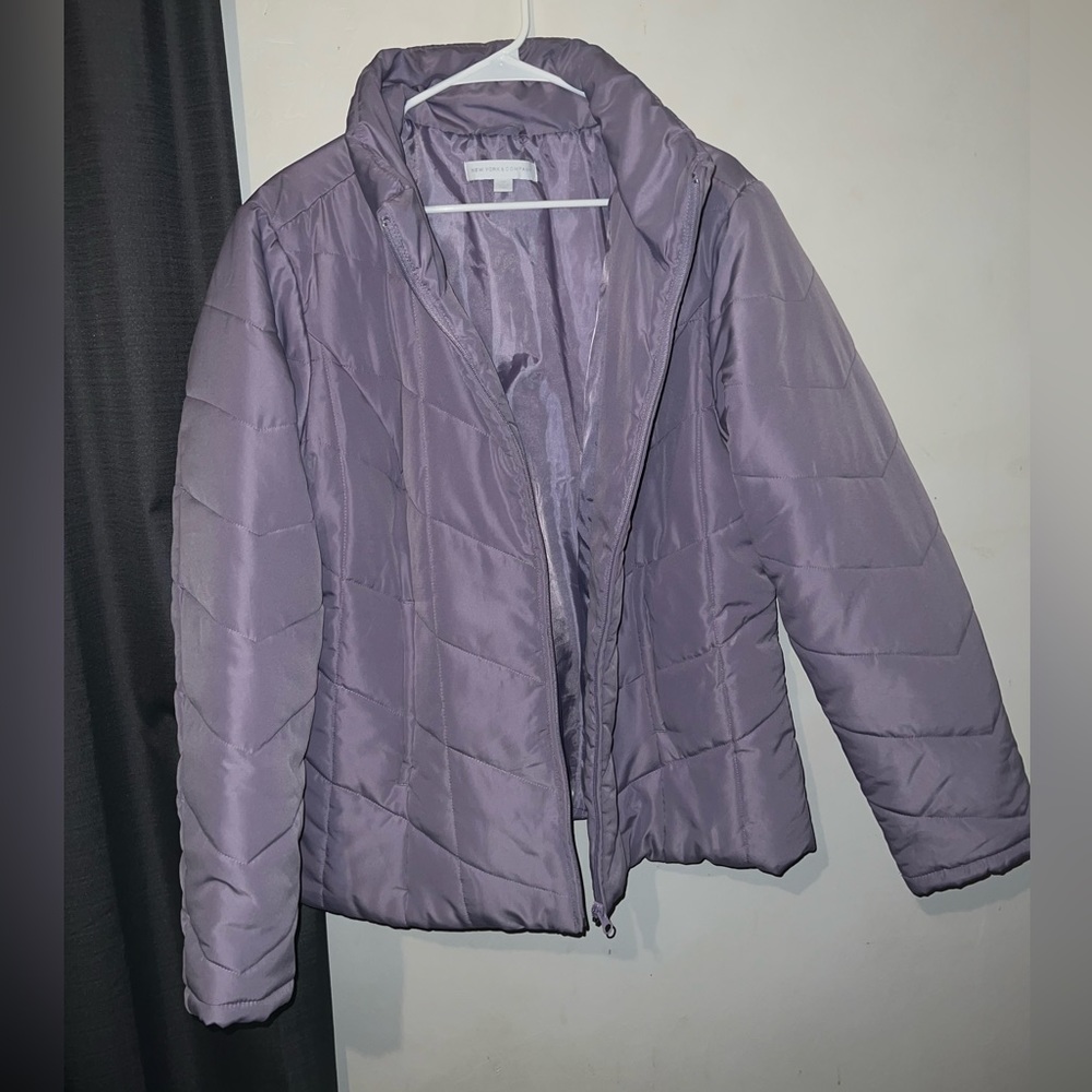 New York & Co. Lavender light puffer jacket size xxl